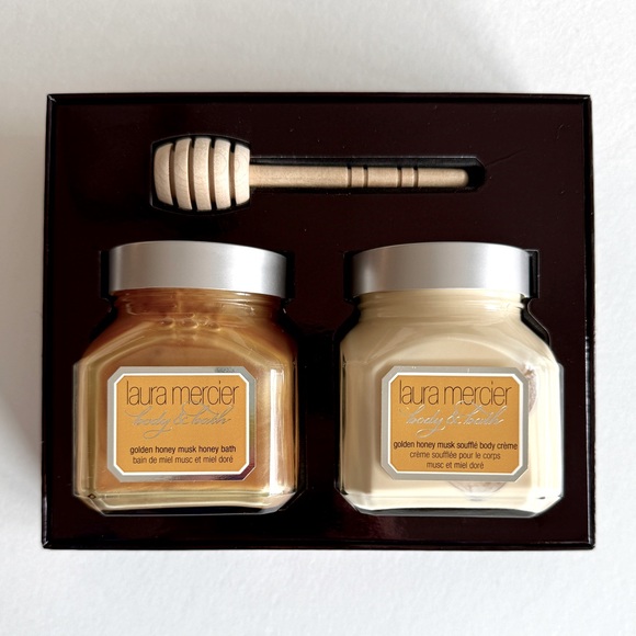 Laura Mercier Golden Honey Musk Soufflé Body Creme and Honey Bath Soak Set
